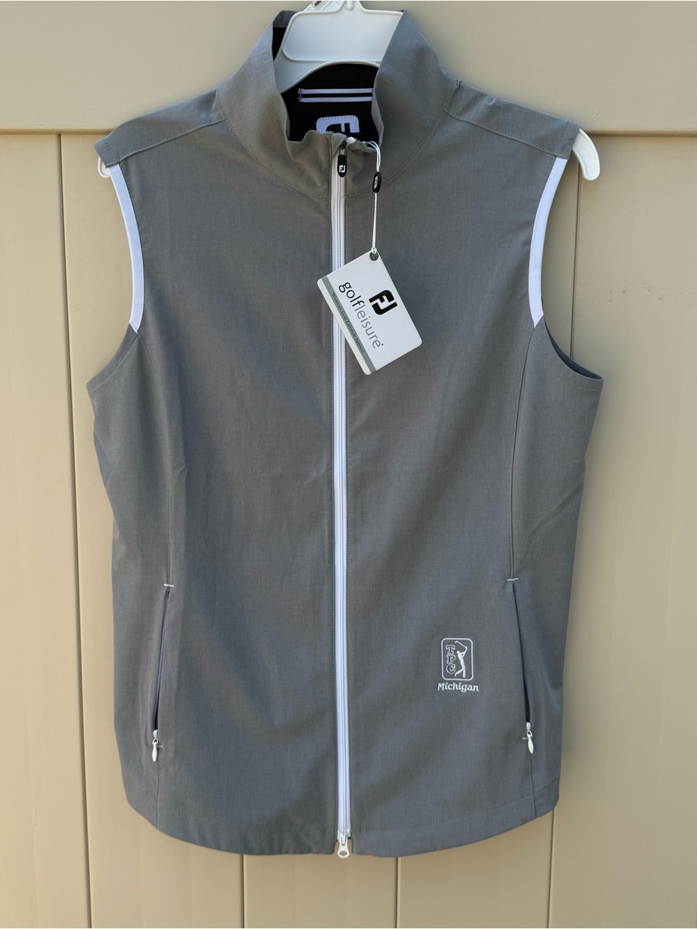 FOOTJOY Womens Golf Vest Golfleisure Grey size medium - TPC Michigan - Picture 4 of 9